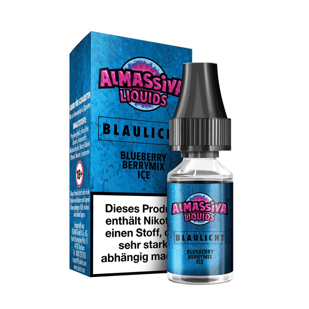 Almassiva Tobacco Almassiva Liquid - Blaulicht (Blaubeere Beerenmix Menthol) 1% Nikotinsalz Liquid - VAPE DEALER