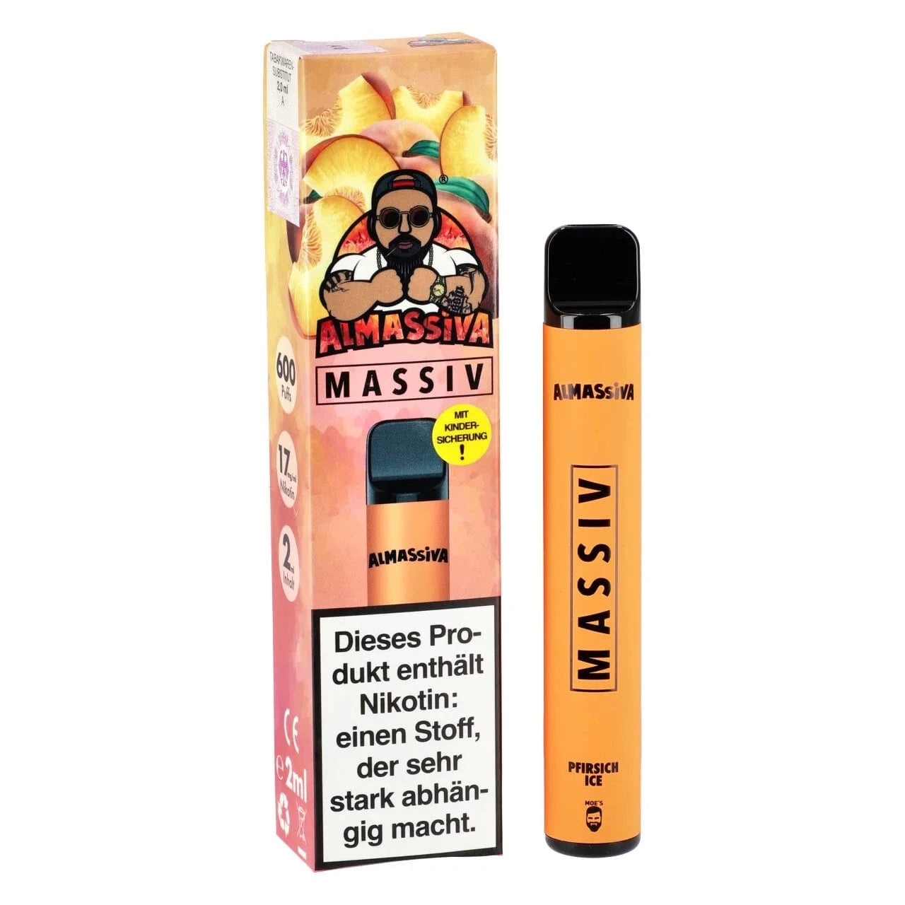 Almassiva Tobacco Almassiva by Massiv - Massiv (Pfirsich Menthol) Einweg - Vape - 4251776101613 - VAPE DEALER