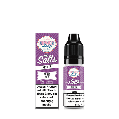 Dinner Lady Nic Salts - Fruit Mix (Rote - Beeren Weintrauben Zitrusfrüchte) 1% Nikotinsalz Liquid - 5059362274913 - VAPE DEALER