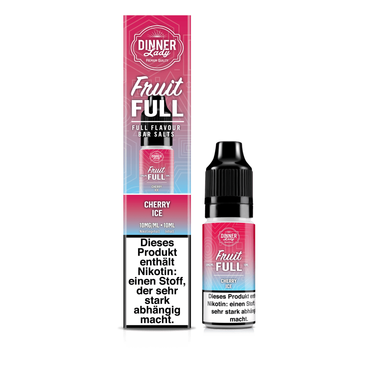 Dinner Lady Bar Salts Fruit Full - Cherry Ice (Kirsche Menthol) 1% Nikotinsalz Liquid - VAPE DEALER