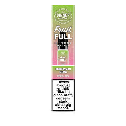 Dinner Lady Bar Salts Fruit Full - Kiwi Passion Guava (Kiwi Maracuja Guave) 1% Nikotinsalz Liquid - VAPE DEALER