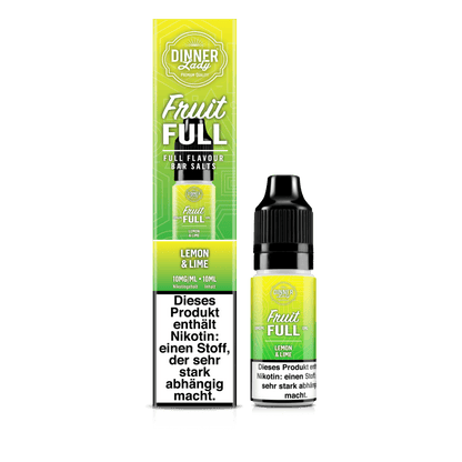 Dinner Lady Bar Salts Fruit Full - Lemon & Lime (Zitrone Limette) 1% Nikotinsalz Liquid - VAPE DEALER