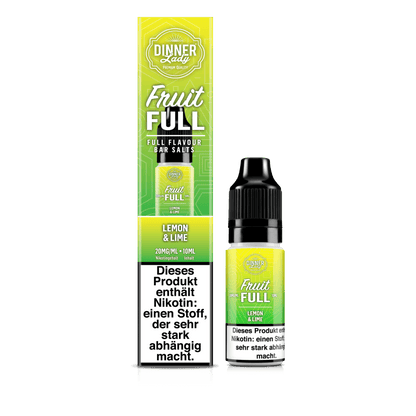 Dinner Lady Bar Salts Fruit Full - Lemon & Lime (Zitrone Limette) 2% Nikotinsalz Liquid - VAPE DEALER