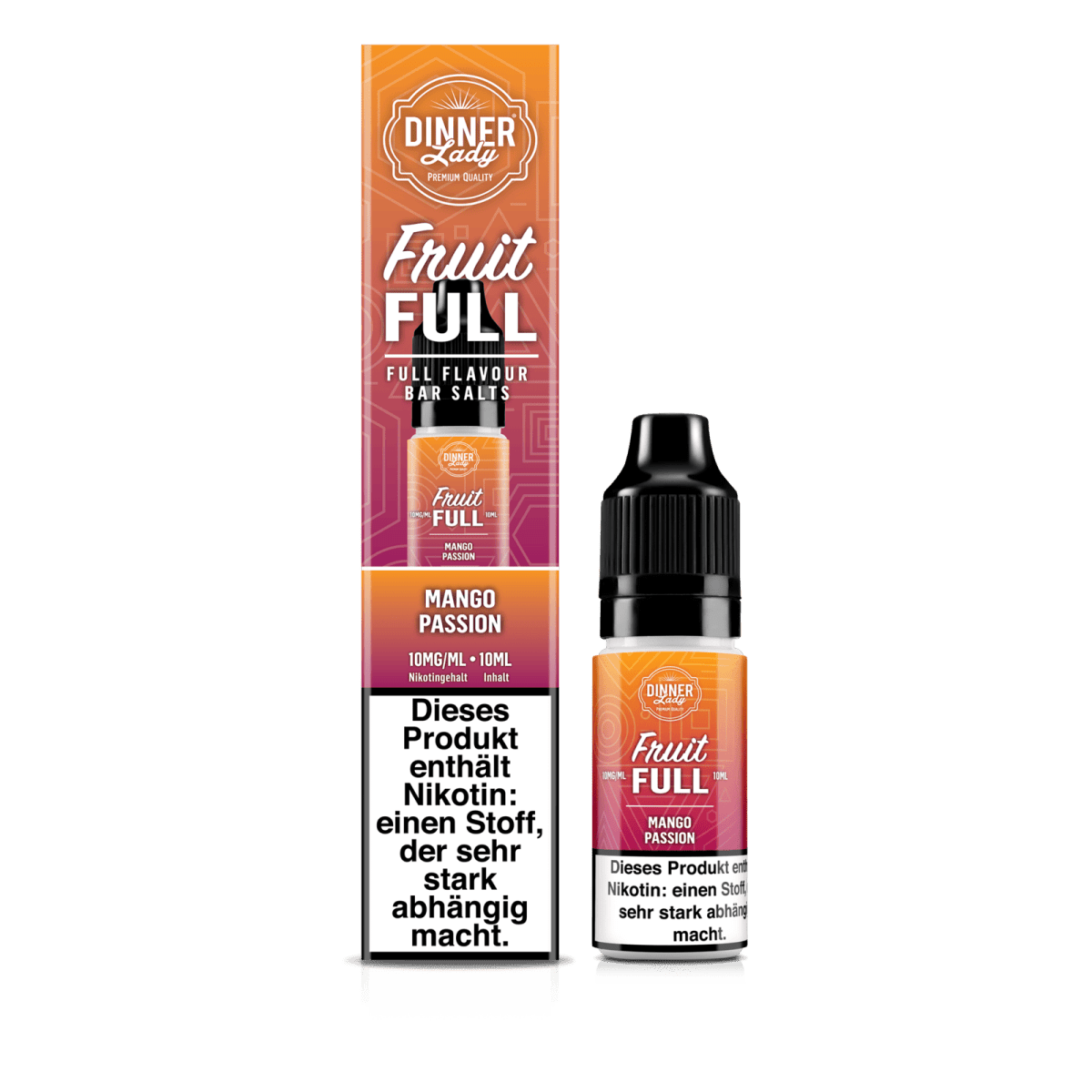 Dinner Lady Bar Salts Fruit Full - Mango Passion (Mango Maracuja) 1% Nikotinsalz Liquid - VAPE DEALER