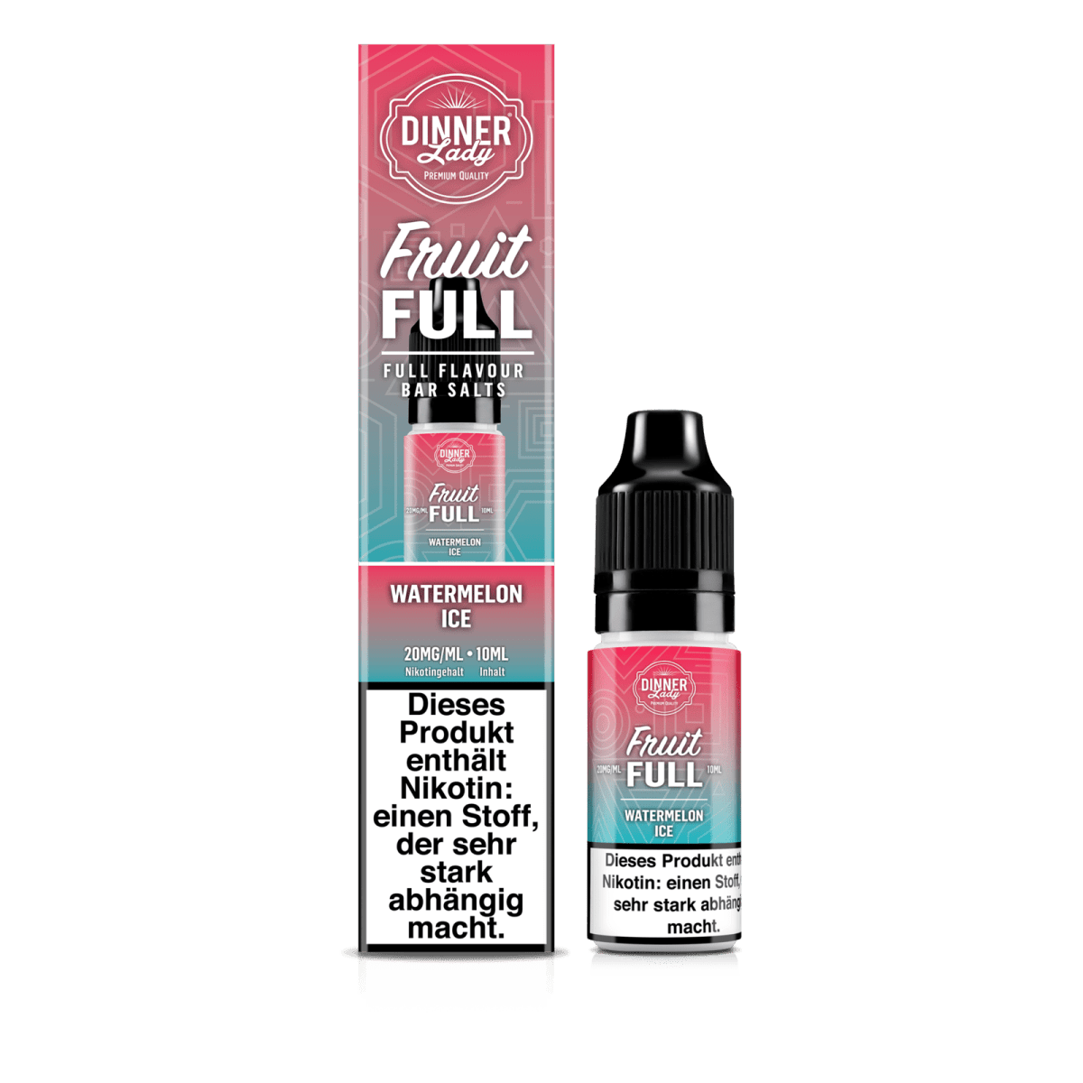 Dinner Lady Bar Salts Fruit Full - Watermelon Ice (Wassermelone Menthol) 2% Nikotinsalz Liquid - VAPE DEALER