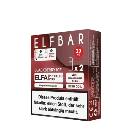 Elf Bar Elfa Pod (2er Set) - Blackberry Ice (Brombeere Menthol) Einweg Pod - System - 4262445579701 - VAPE DEALER