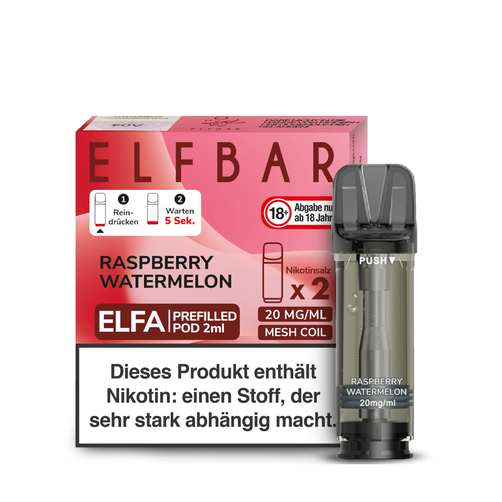 Elf Bar Elfa Pod (2er Set) - Raspberry Watermelon (Himbeere Wassermelone) Einweg Pod - System - 4262445577097 - VAPE DEALER