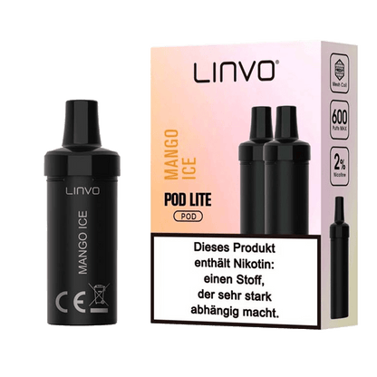 Linvo Pod Lite Pod (2er Set) - Mango Ice (Mango Menthol) Einweg Pod - System - 6974732008051 - VAPE DEALER