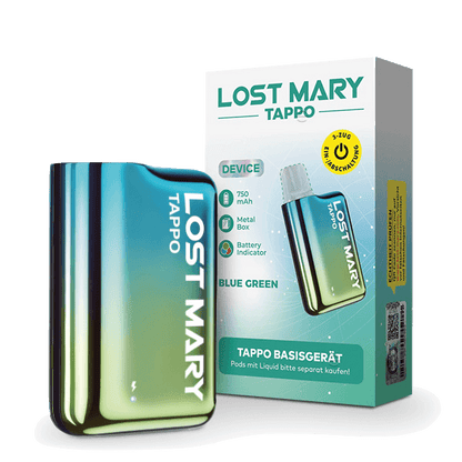 Lost Mary Tappo Basisgerät - Blue Green (Blau Grün) Einweg Pod - System - 4262445572603 - VAPE DEALER