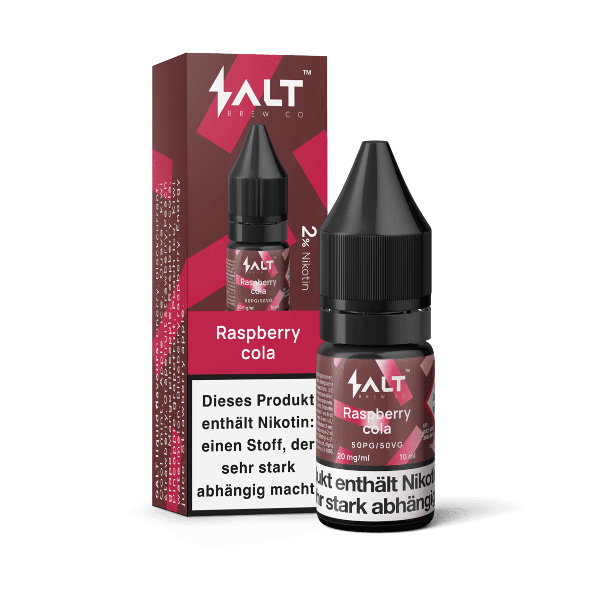 Salt Liquid - Raspberry Cola (Himbeere Cola) Nikotinsalz Liquid - 4752242026923 - VAPE DEALER