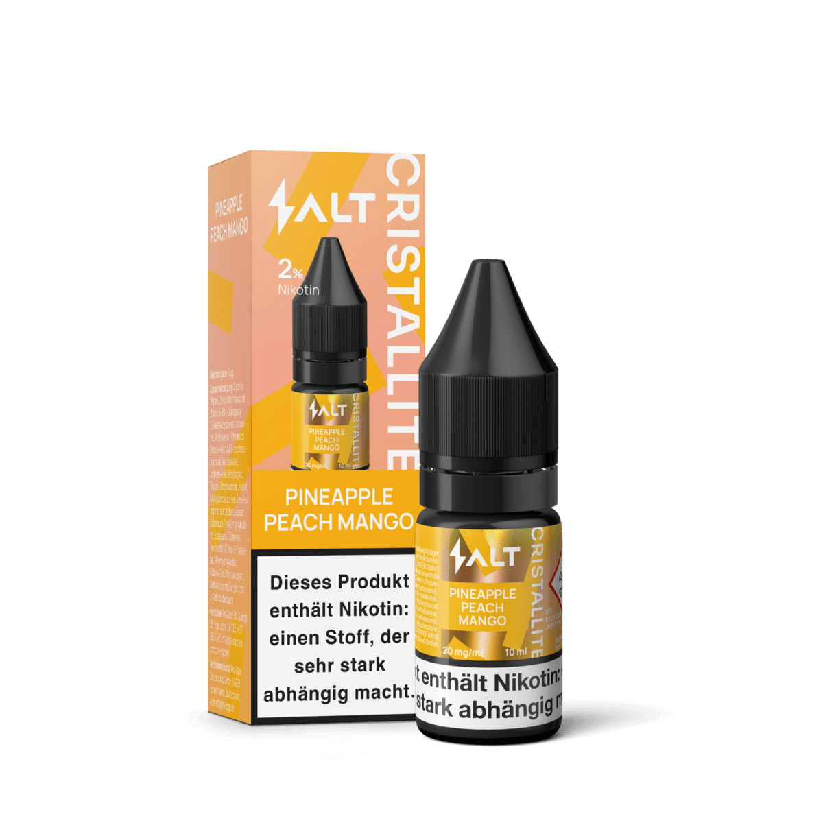 Salt Cristallite Liquid - Pineapple Peach Mango (Ananas Pfirsich Mango) Nikotinsalz Liquid - 4752242032313 - VAPE DEALER