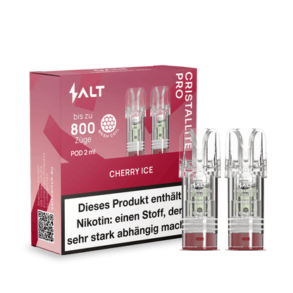 Salt Cristallite Pro Pod (2er Set) - Cherry Ice (Kirsche Menthol) Einweg Pod - System - 4752242032566 - VAPE DEALER