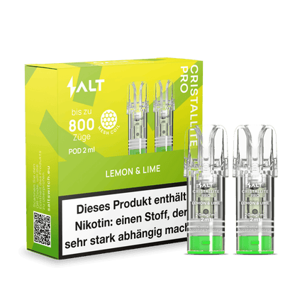 Salt Cristallite Pro Pod (2er Set) - Lemon & Lime (Zitrone Limette) Einweg Pod - System - 4752242032610 - VAPE DEALER