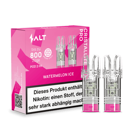 Salt Cristallite Pro Pod (2er Set) - Watermelon Ice (Wassermelone Menthol) Einweg Pod - System - 4752242032627 - VAPE DEALER