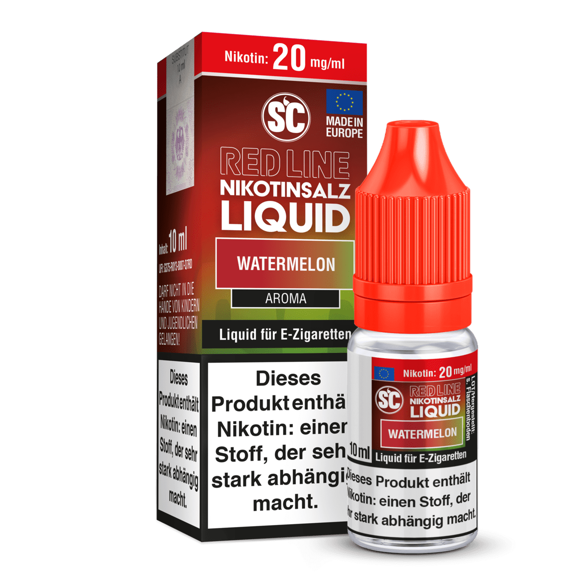 SC Liquids Red Line - Watermelon (Wassermelone) 2% Nikotinsalz Liquid - 4255606728759 - VAPE DEALER