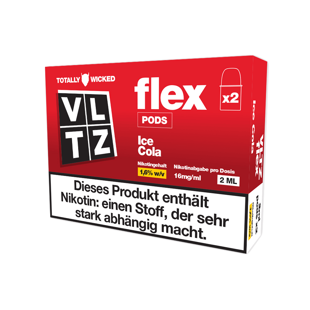 Totally Wicked VLTZ Flex Pod (2er Set) - Cola Ice (Cola Menthol) Einweg Pod - System - 5056236012190 - VAPE DEALER