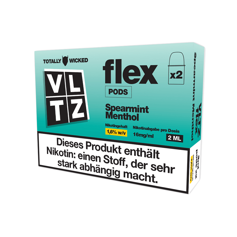 Totally Wicked VLTZ Flex Pod (2er Set) - Spearmint Menthol (Minze Menthol) Einweg Pod - System - 5056236016518 - VAPE DEALER