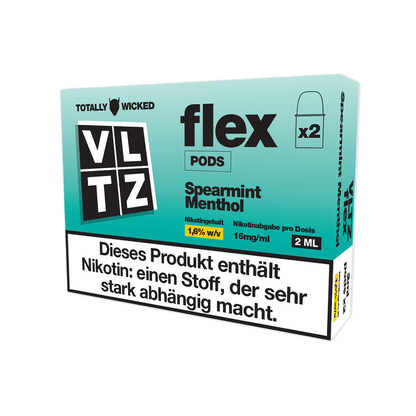 Totally Wicked VLTZ Flex Pod (2er Set) - Spearmint Menthol (Minze Menthol) Einweg Pod - System - 5056236016518 - VAPE DEALER