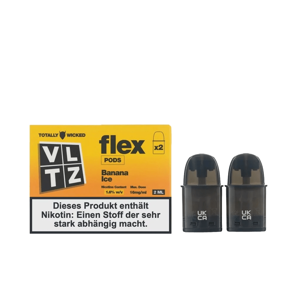 Totally Wicked VLTZ Flex Pod (2er Set) - Banana Ice (Banane Menthol) Einweg Pod - System - 5056236012152 - VAPE DEALER