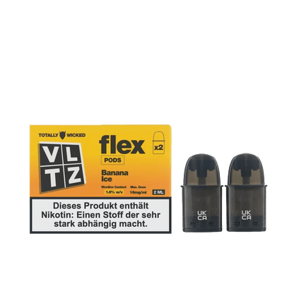 Totally Wicked VLTZ Flex Pod (2er Set) - Banana Ice (Banane Menthol) Einweg Pod - System - 5056236012152 - VAPE DEALER