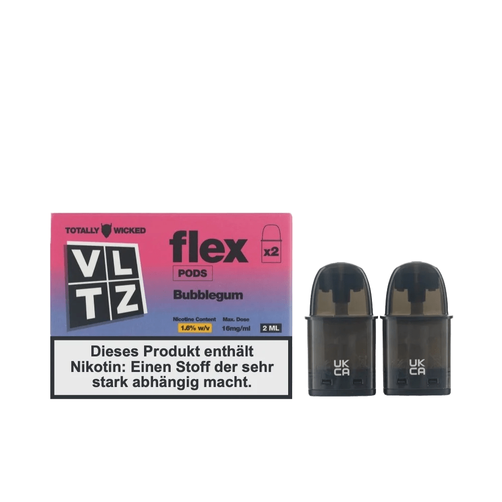 Totally Wicked VLTZ Flex Pod (2er Set) - Bubblegum (Kaugummi) Einweg Pod - System - 5056236012183 - VAPE DEALER