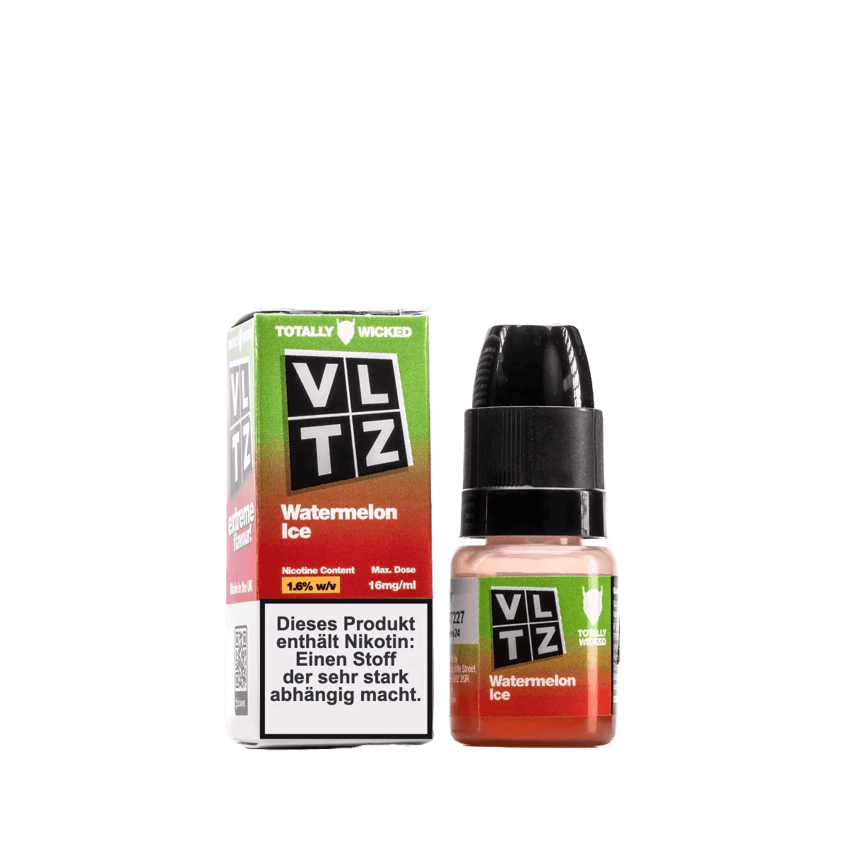 Totally Wicked VLTZ - Watermelon Ice (Wassermelone Menthol) 1.6% Nikotinsalz Liquid - 5056236014729 - VAPE DEALER