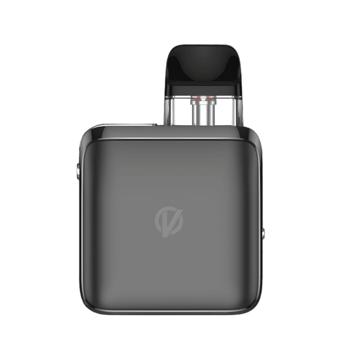 Vaporesso XROS 4 Nano Kit in Graphite Black, ein quadratisches, elegantes Pod-System mit schwarzem Gehäuse, ideal für stilvolles, nachhaltiges Dampfen.