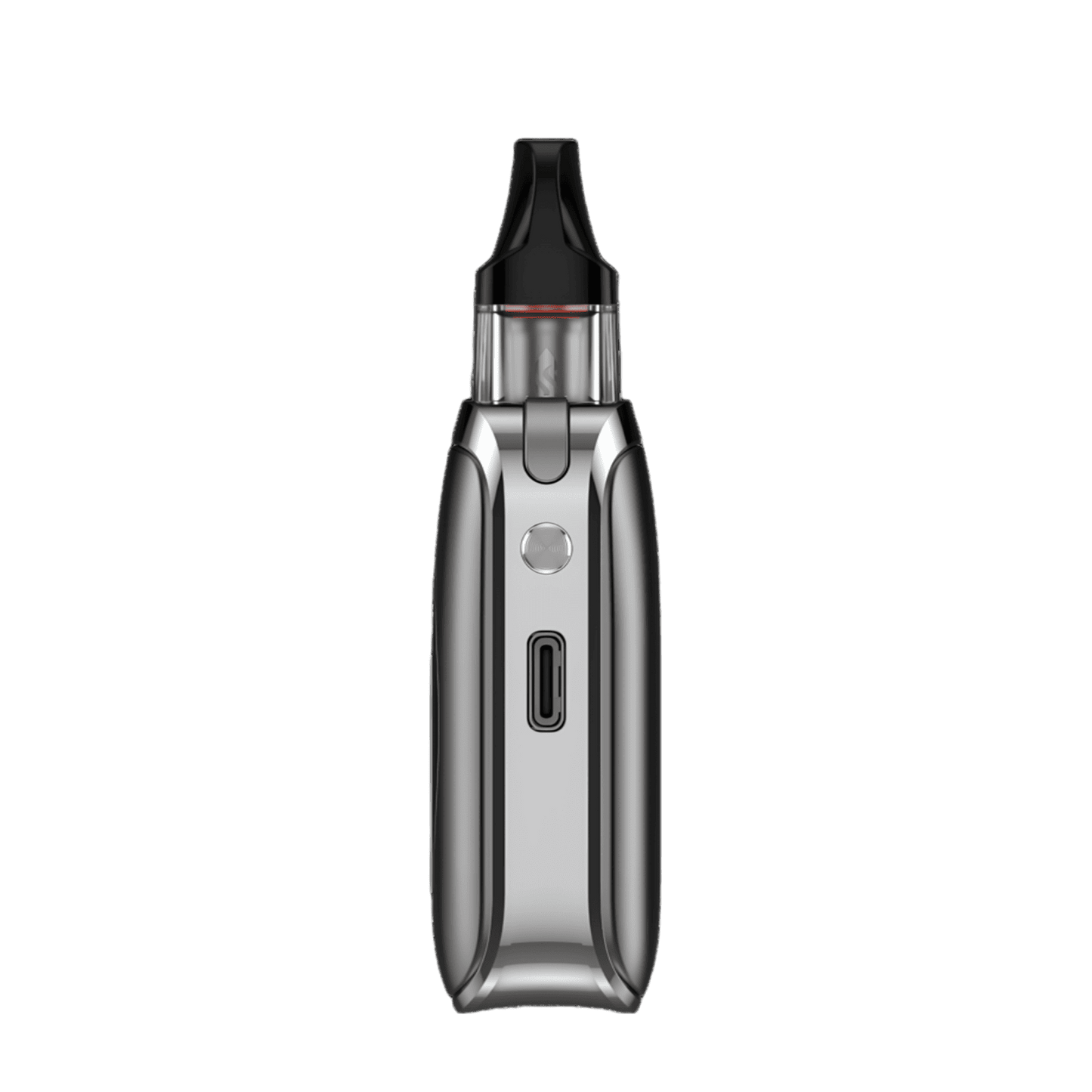 Vaporesso XROS 4 Nano Kit in Titan Silber, ein elegantes, silbernes Pod-System mit futuristischem Design, ideal für umweltbewusstes Dampfen.