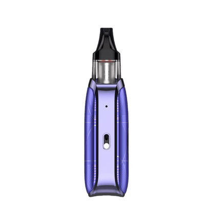 XROS 4 Nano Kit - Twilight Purple (Lila), Nahaufnahme eines eleganten Pod-Systems mit quadratischem Design und Display, ideal für stilvolles und nachhaltiges Dampfen.