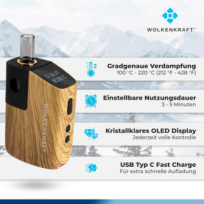 Wolkenkraft FX Mini Ultra Vaporizer - Wood (Echtholz) Vaporizer - EAN - von vape-dealer.de