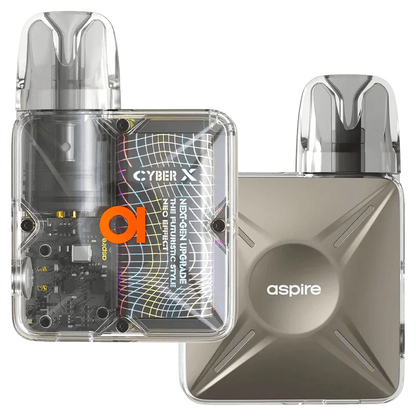 Aspire Cyber X Kit - Gunmetal (Dunkelgrau) Mehrweg Pod - System - 4262403381902 - VAPE DEALER