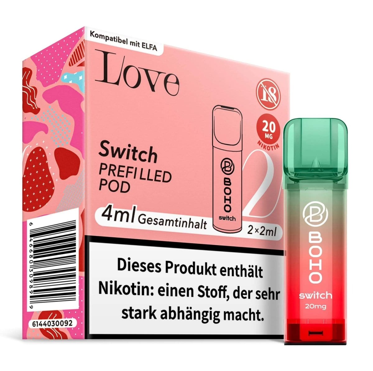 Vape’Ger Boho Switch Pod (2er Set) - Love 66 (Traube Wassermelone Passionsfrucht) Einweg Pod - System - VAPE DEALER