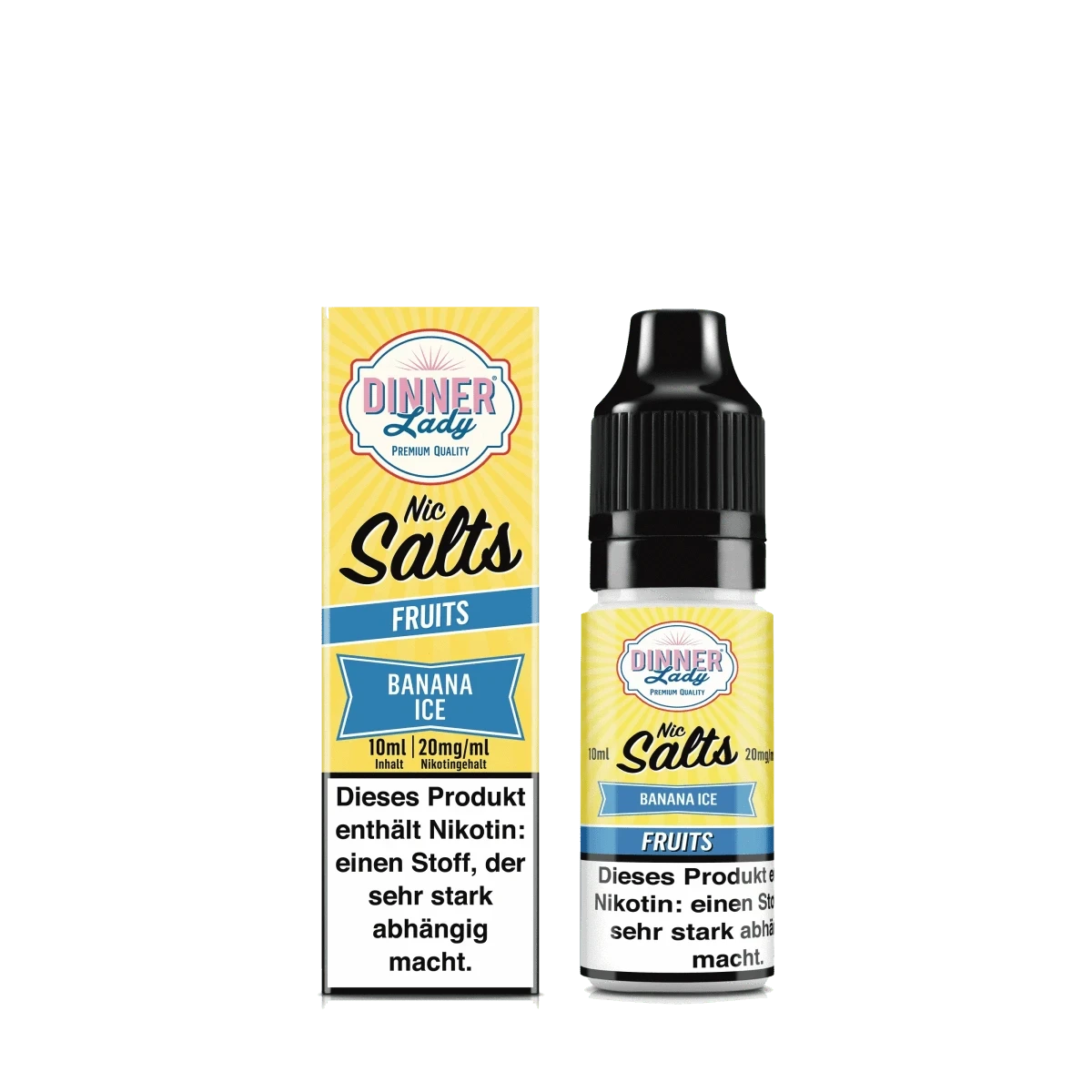 Dinner Lady Nic Salts - Banana Ice (Banane Vanille Menthol) 2% Nikotinsalz Liquid - 5059362275101 - VAPE DEALER