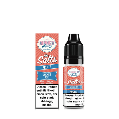 Dinner Lady Nic Salts - Lychee Ice (Litschi Menthol) 2% Nikotinsalz Liquid - VAPE DEALER