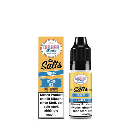 Dinner Lady Nic Salts - Mango Ice (Mango Menthol) 2% Nikotinsalz Liquid - 5059362425476 - VAPE DEALER