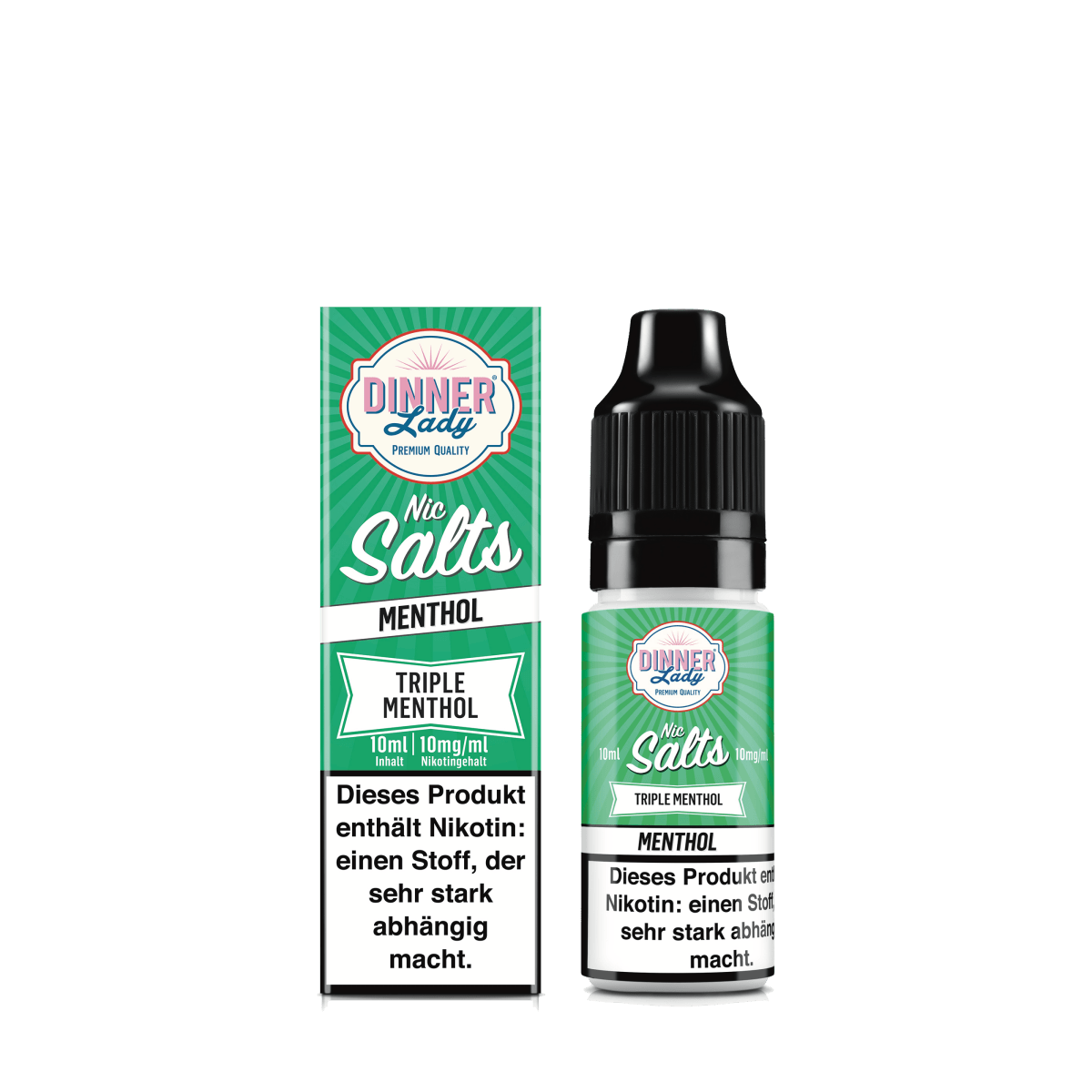 Dinner Lady Nic Salts - Triple Menthol (Eukalyptus Minze Menthol) 1% Nikotinsalz Liquid - EAN 5059362274920 - von vape-dealer.de