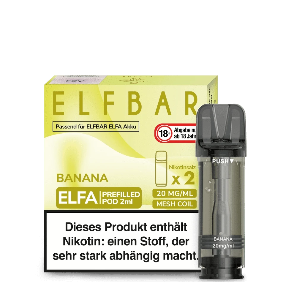 Elf Bar Elfa Pod (2er Set) - Banana (Banane) Einweg Pod - System - 4260769638944 - VAPE DEALER