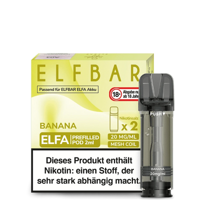 Elf Bar Elfa Pod (2er Set) - Banana (Banane) Einweg Pod - System - 4260769638944 - VAPE DEALER