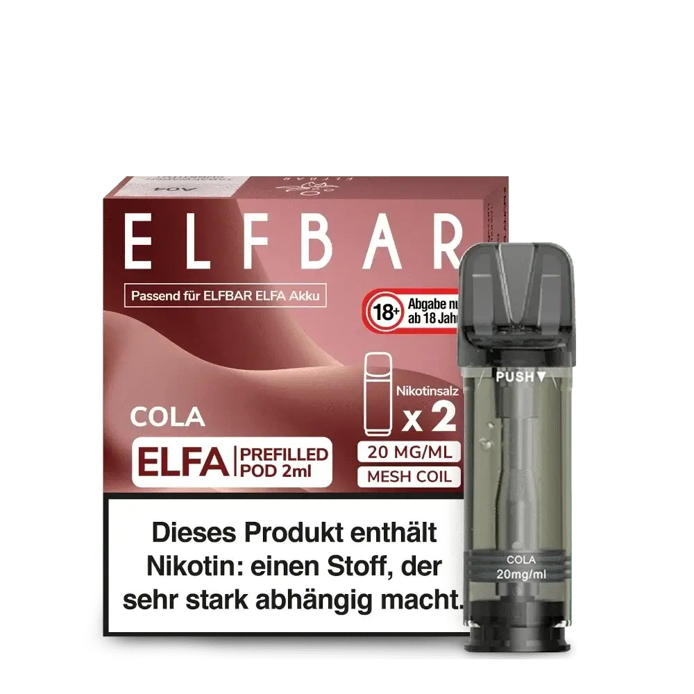 Elf Bar Elfa Pod (2er Set) - Cola (Cola) Einweg Pod - System - 6937643508737 - VAPE DEALER