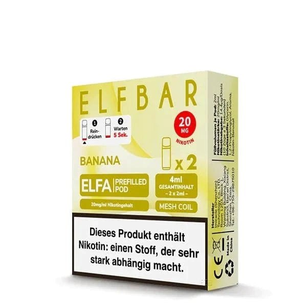 Elf Bar Elfa Pod (2er Set) - Banana (Banane) Einweg Pod - System - 4260769638944 - VAPE DEALER