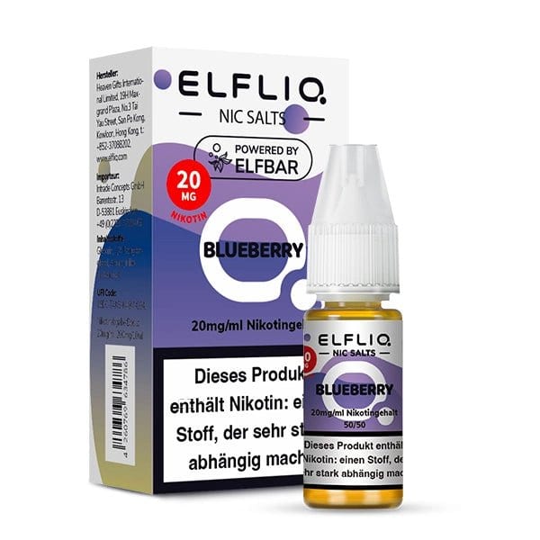 Elf Bar Elfliq - Blueberry (Blaubeere) 2% Nikotinsalz Liquid - EAN 4262403382503 - von vape-dealer.de