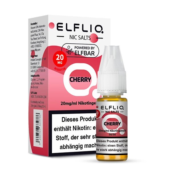 Elf Bar Elfliq - Cherry (Kirsche) 2% Nikotinsalz Liquid - EAN 4262403382527 - von vape-dealer.de