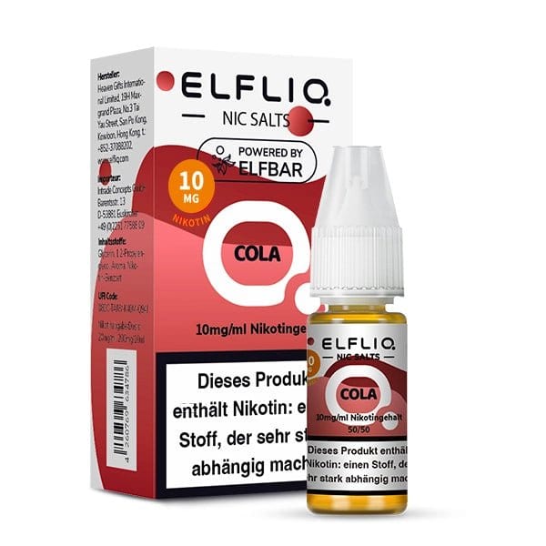 Elf Bar Elfliq - Cola (Cola) 1% Nikotinsalz Liquid - EAN 4262403387454 - von vape-dealer.de