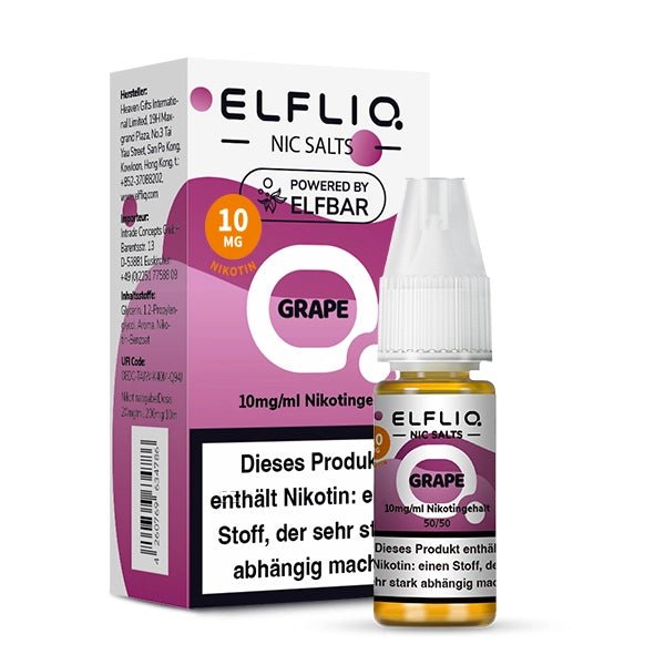 Elf Bar Elfliq - Grape (Traube) 1% Nikotinsalz Liquid - EAN 4262403387478 - von vape-dealer.de