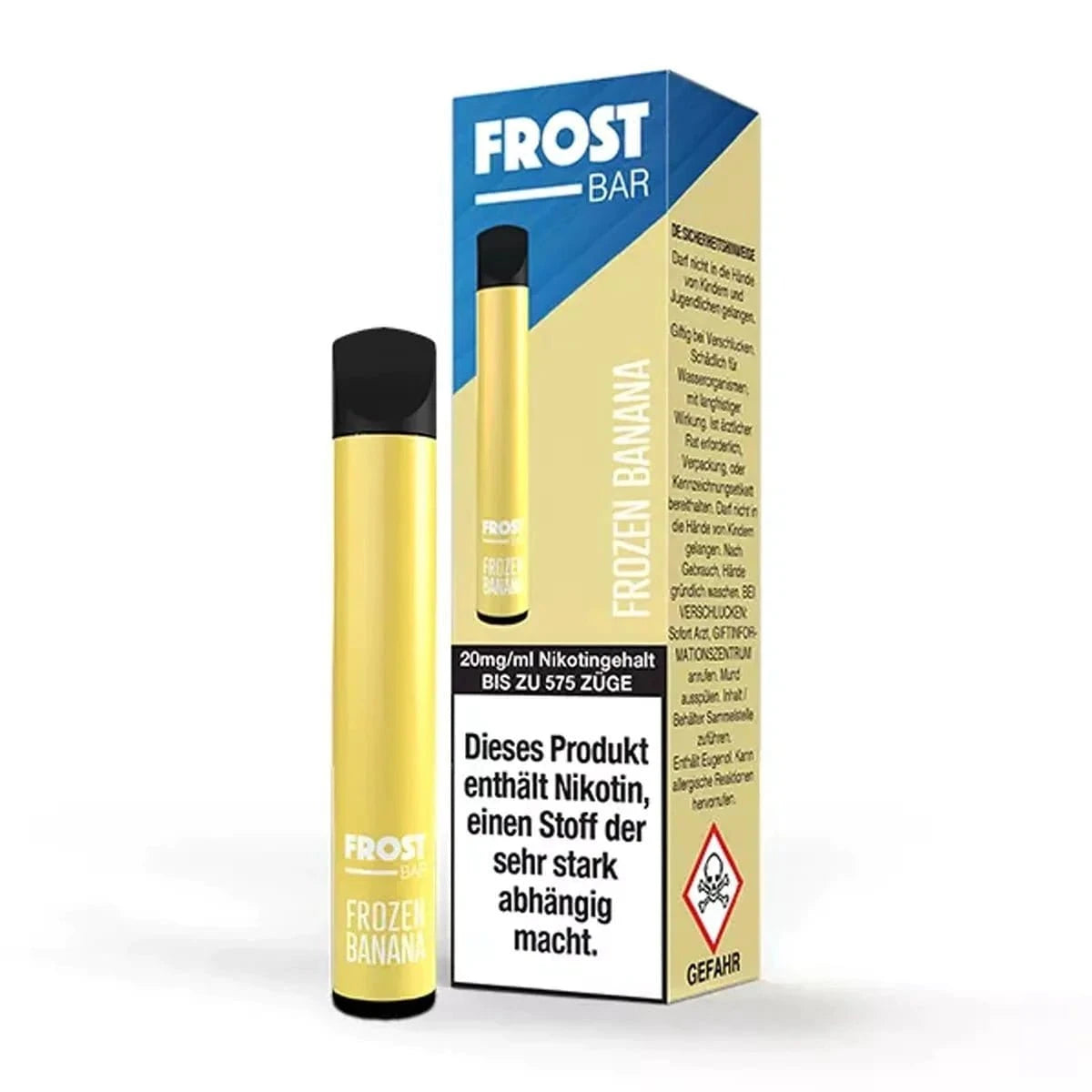 Dr. Frost Frostbar - Frozen Banana (Banane Menthol) Einweg - Vape - 5060530949014 - VAPE DEALER