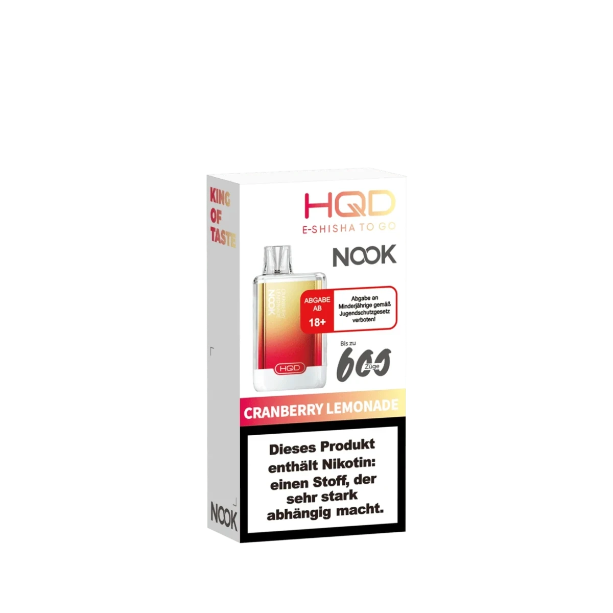 HQD Nook - Cranberry Lemonade (Preiselbeer - Limonade) Einweg - Vape - 6937105460726 - VAPE DEALER