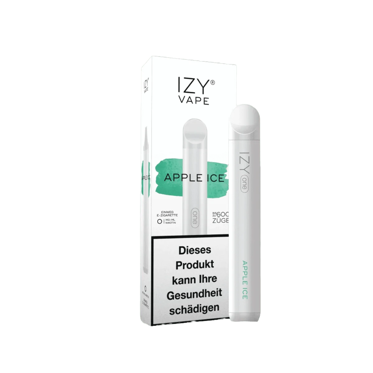 Izy Vape Izy One - Apple Ice (Apfel Menthol) 0% Einweg-Vape - EAN 4024751367560 - von vape-dealer.de