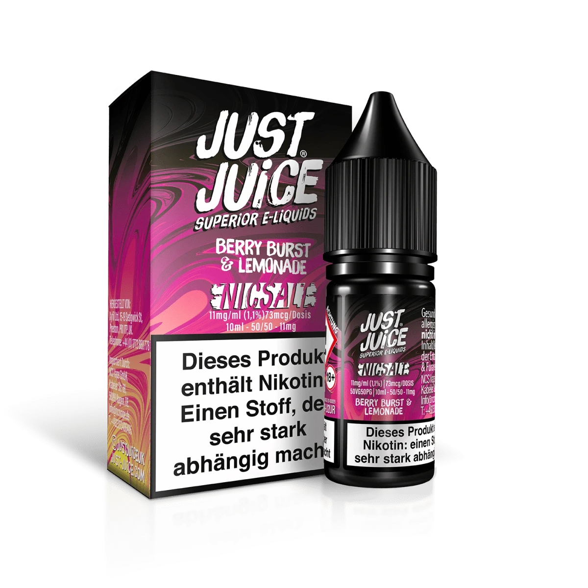 Venturo Just Juice - Berry Burst & Lemonade (Beerenmix Limonade) 1.1% Nikotinsalz Liquid - 4262394728519 - VAPE DEALER