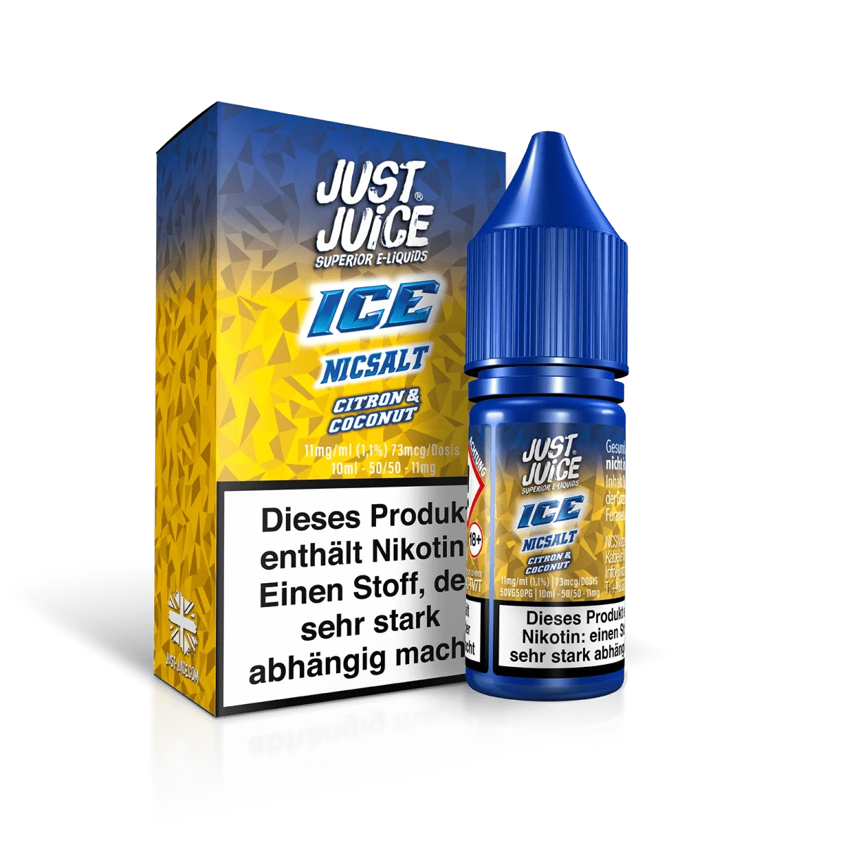 Venturo Just Juice - Ice Citron Coconut Ice (Zitrone Kokosnuss Menthol) 1.1% Nikotinsalz Liquid - 4262394728755 - VAPE DEALER