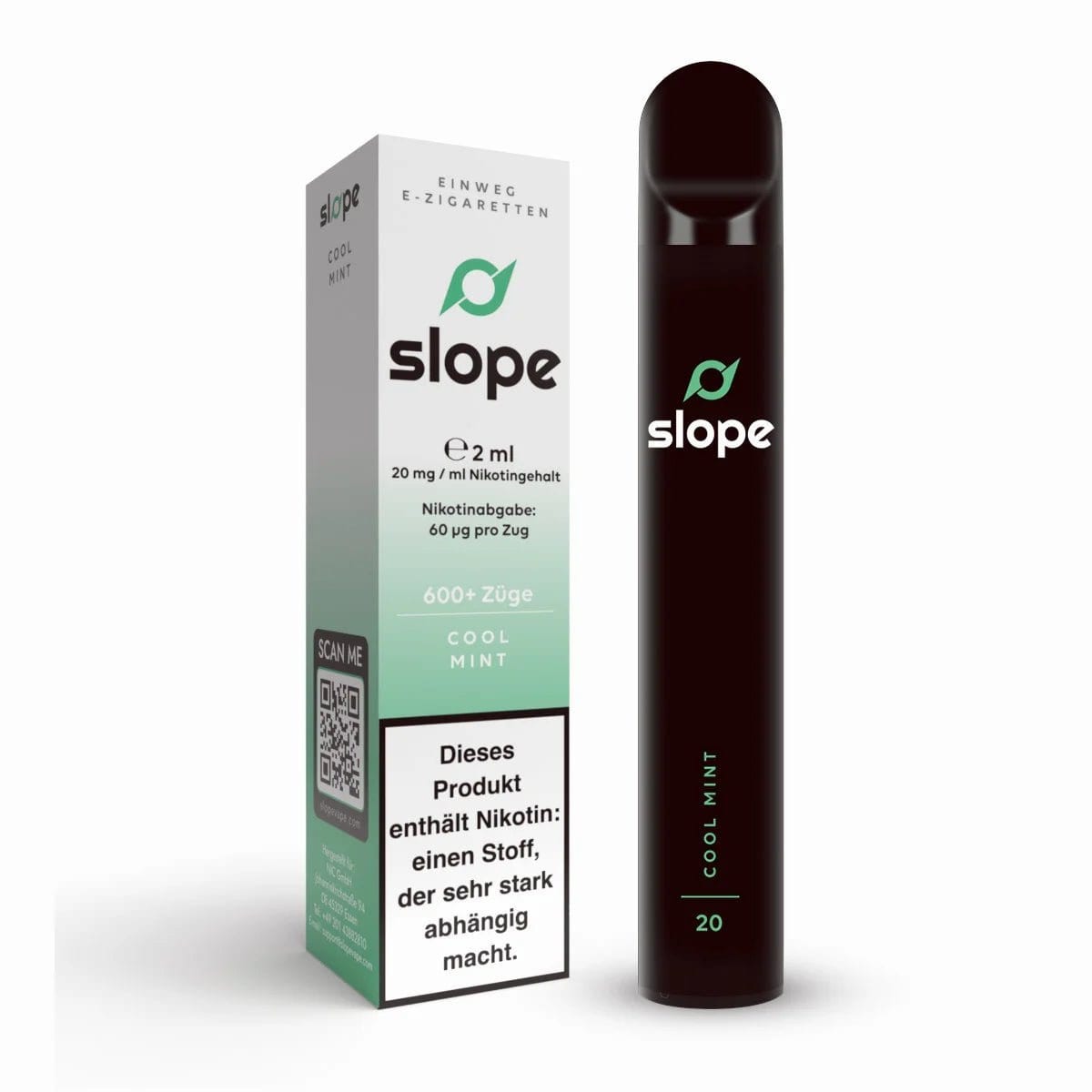 NIC Slope - Cool Mint (Pfefferminze) Einweg - Vape - 4262357647048 - VAPE DEALER